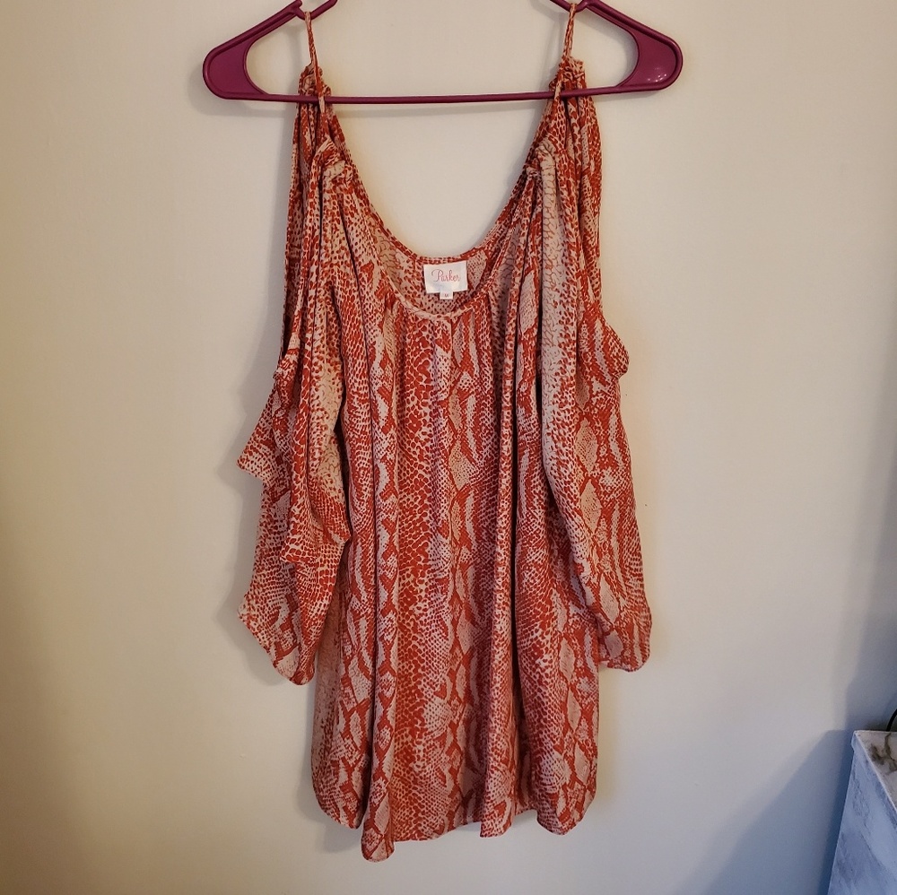 EUC Parker Blouse w/ Cold Shoulder Sleeves
